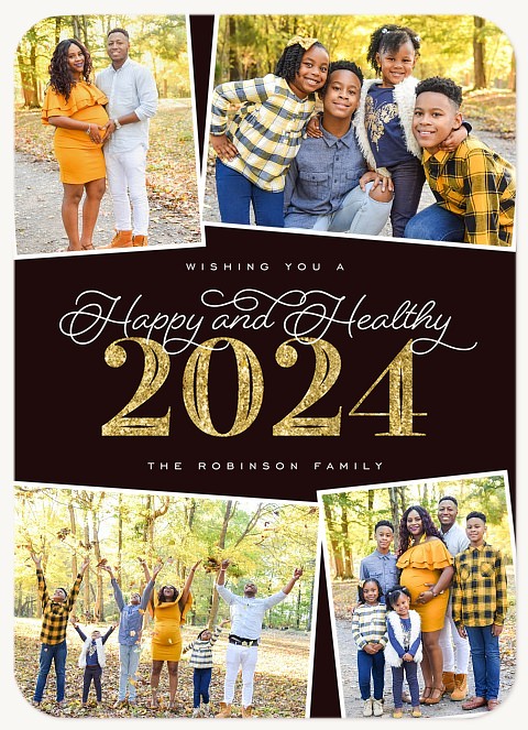 Happy & Healthy Personalized Holiday Cards