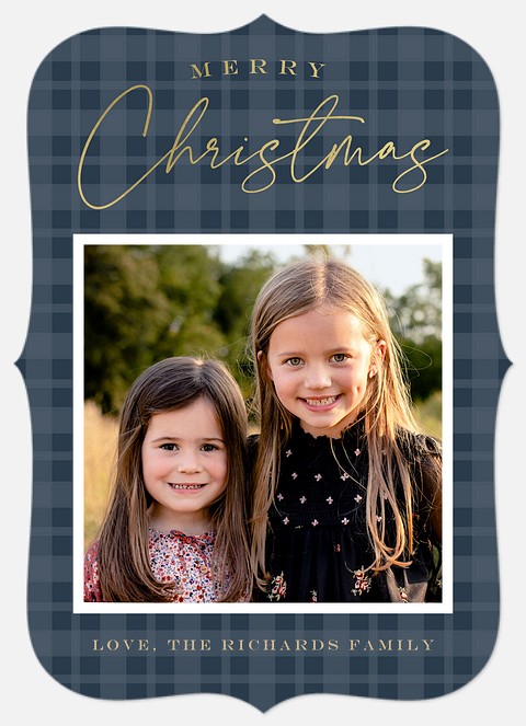 Winter Plaid Holiday Photo Cards