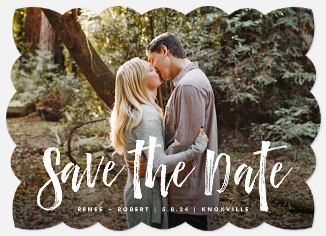 Modern Marker Save the Date Photo Cards