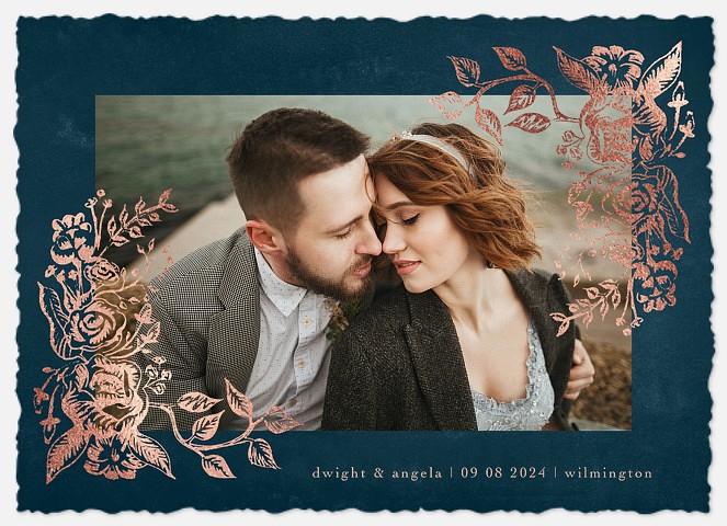 Floral Filigree Save the Date Photo Cards