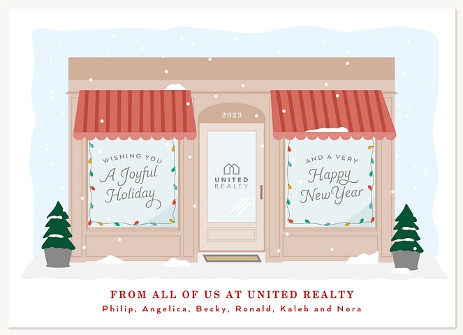 Holiday Storefront Business Holiday Cards