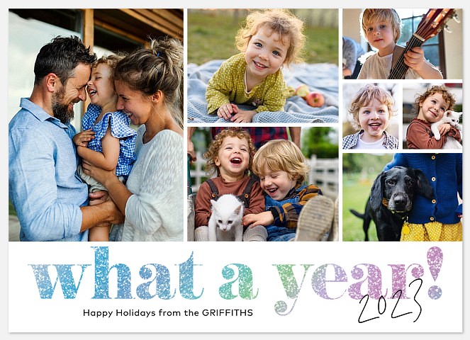 Glamorous Year Holiday Photo Cards