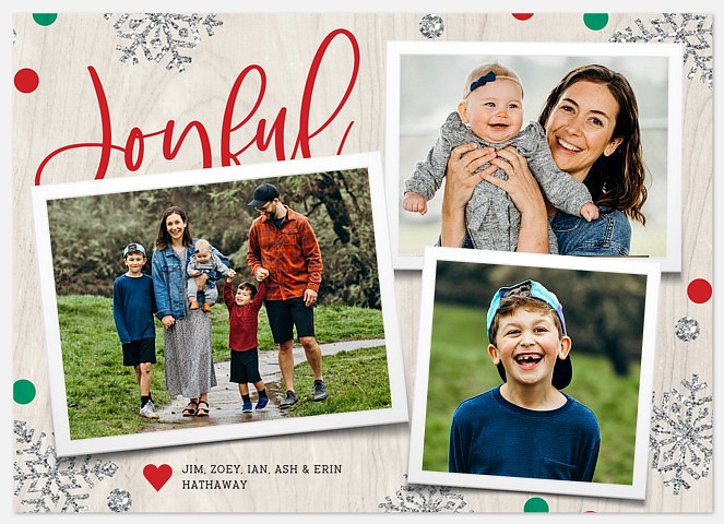 Modern Glam Holiday Photo Cards