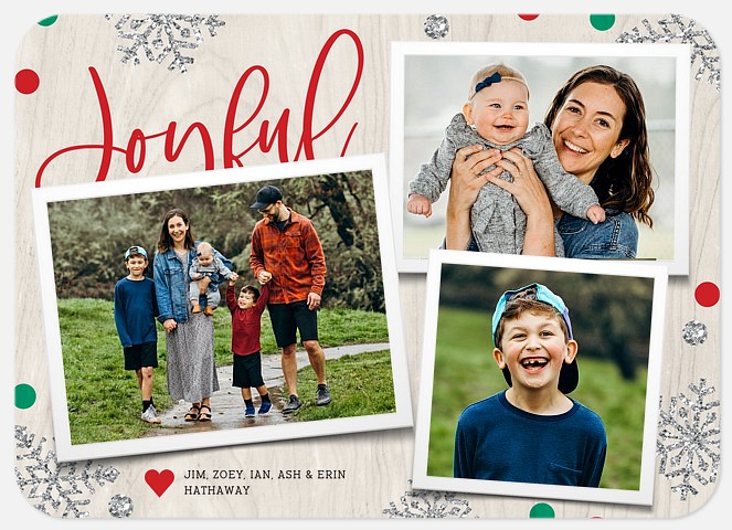 Modern Glam Holiday Photo Cards