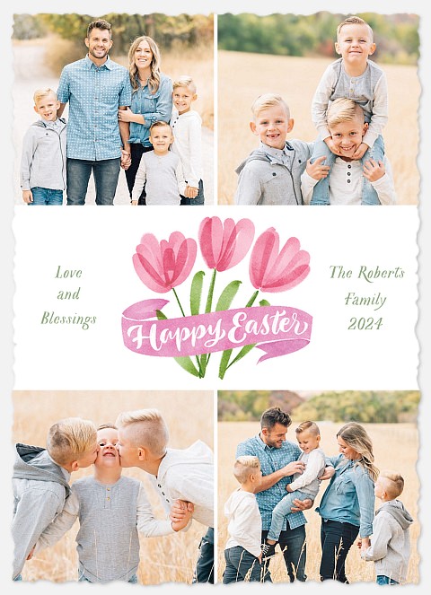 Easter Tulips Easter Photo Cards