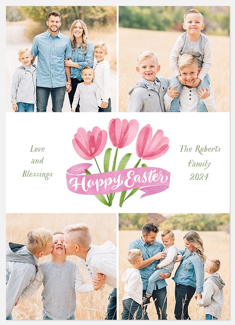 Easter Tulips Easter Photo Cards