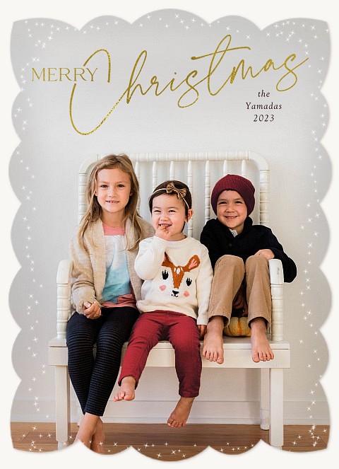 Airy Overlay Personalized Holiday Cards