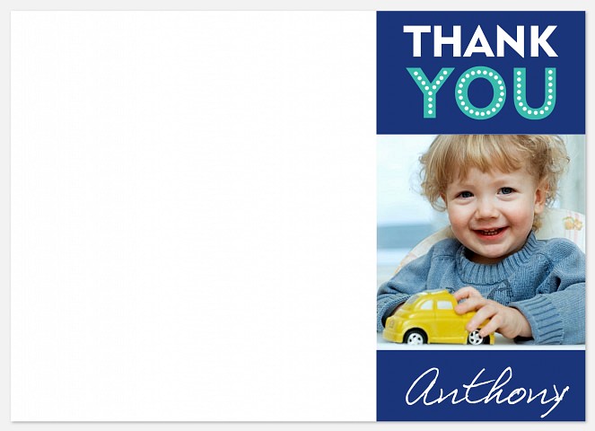 Mr Blue Two Thank You Cards for Kids