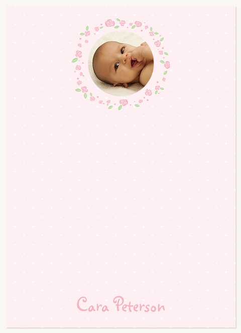 Rose 'n Ring Baby Shower Thank You Cards