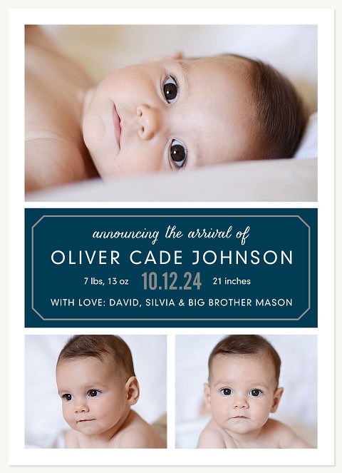 Vintage Charm Baby Announcements