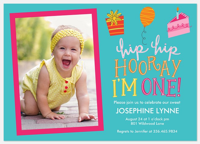 Little Wonderful  Girl Birthday Invitations