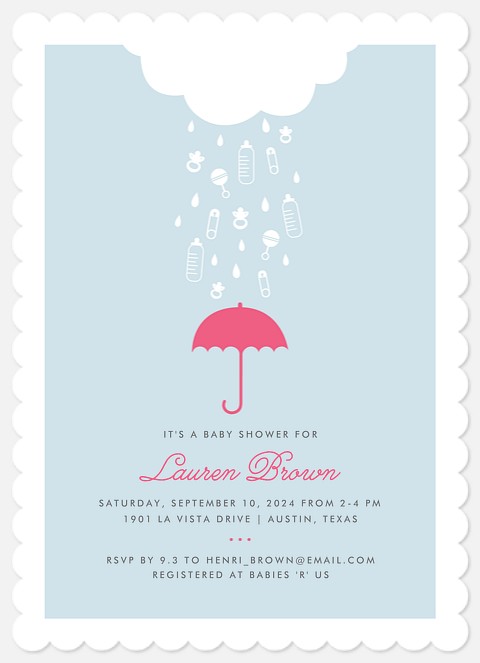 Chance of Showers Baby Shower Invitations