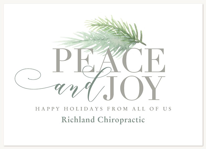 Graceful Pine Business Holiday Cards