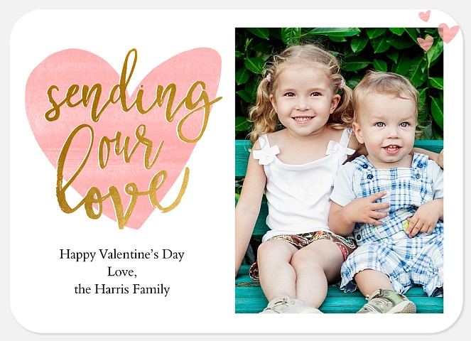 Heart Sent Valentine Photo Cards