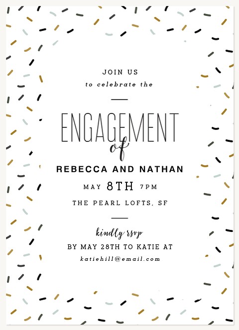 Confetti Engagement Engagement Party Invitations