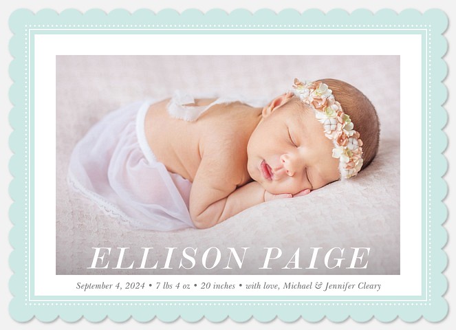 Dotted With Love Baby Birth Announcements