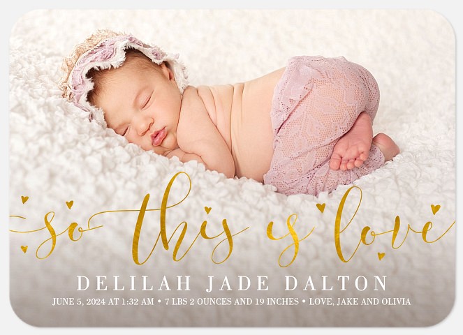 This is Love Baby Birth Announcements