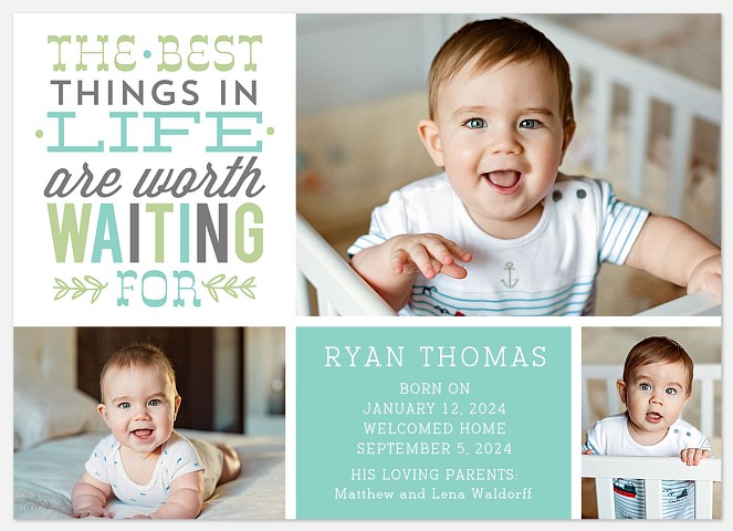 Worthwhile Delivery Baby Birth Announcements