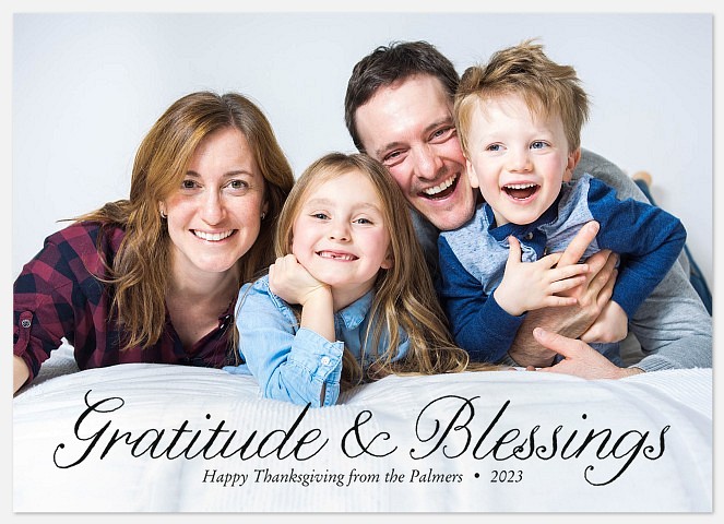 Elegant Gratitude Thanksgiving Cards