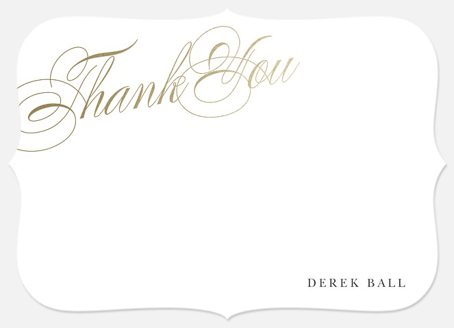 Elegant Calligraphy Thank You Cards 