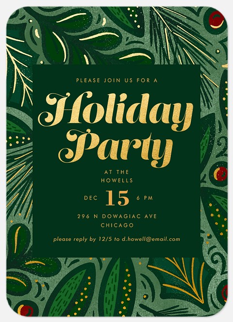 Forest Revelry Holiday Party Invitations