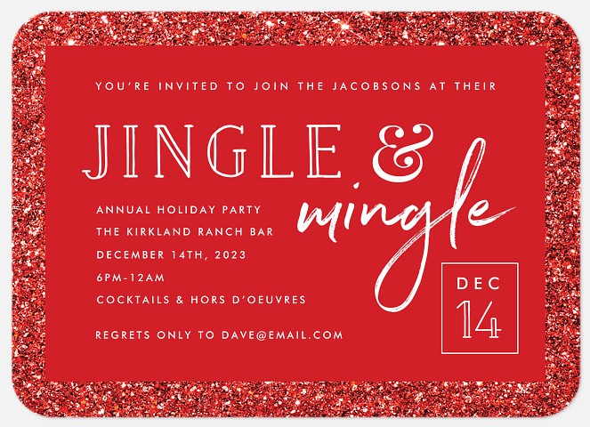 Jingle Mingle Holiday Party Invitations
