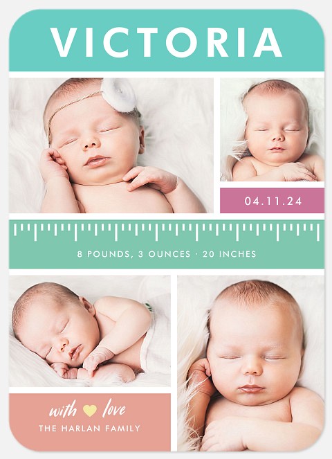 Measure of Love Baby Birth Announcements