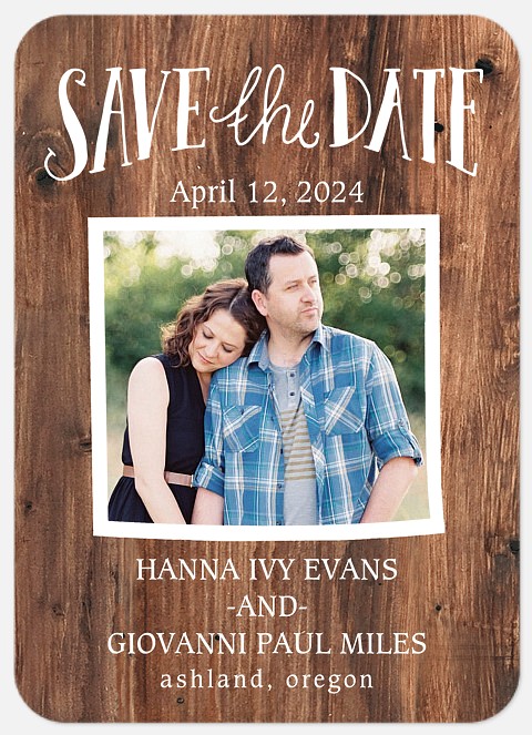 Rustic Frame Save the Date Photo Cards