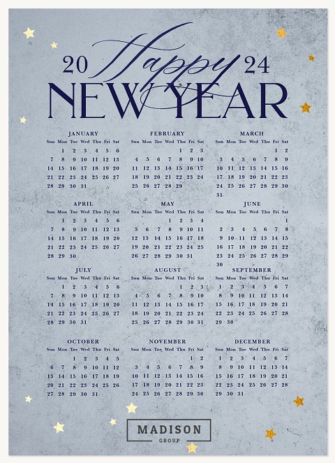 Starry Calendar | Business Holiday Cards