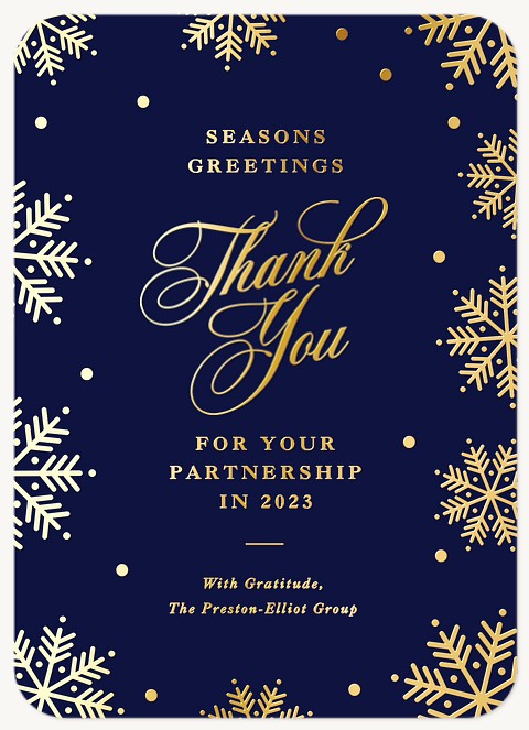 Formal Snow Business Holiday Cards