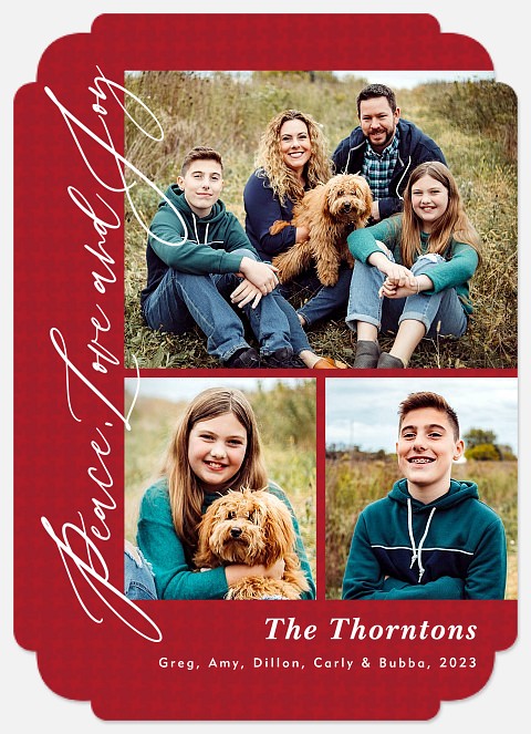Houndstooth Holiday Holiday Photo Cards