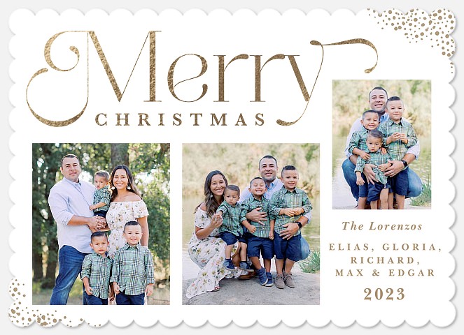 Golden Glow Holiday Photo Cards