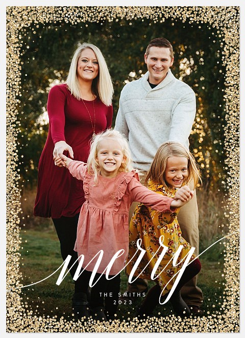 Dazzling Frame Holiday Photo Cards