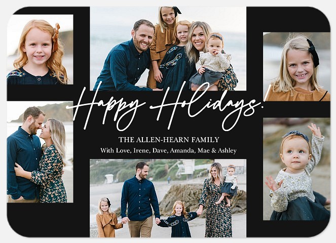 Charming Script Holiday Photo Cards