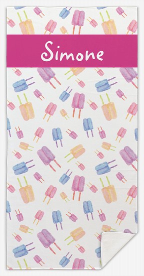 Watercolor Popsicles Custom Beach Towels