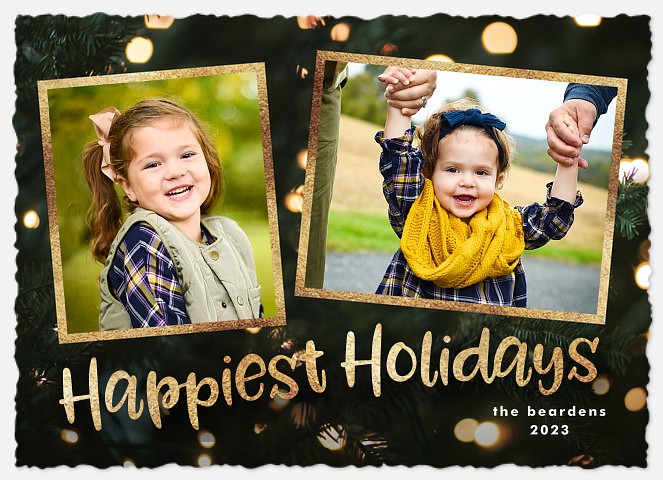 Bold Bokeh Holiday Photo Cards