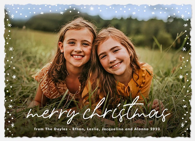 Frosty Fringe Holiday Photo Cards