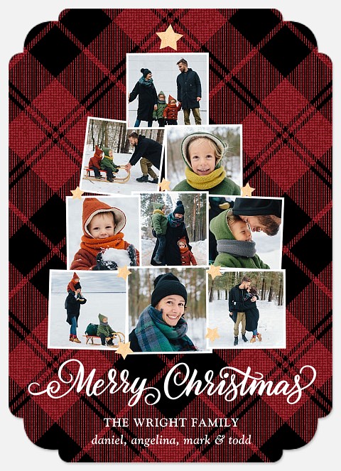 Festive Family Tree Holiday Photo Cards