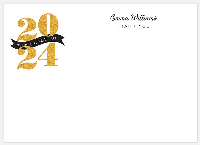 Glam Grad Thank You Cards 