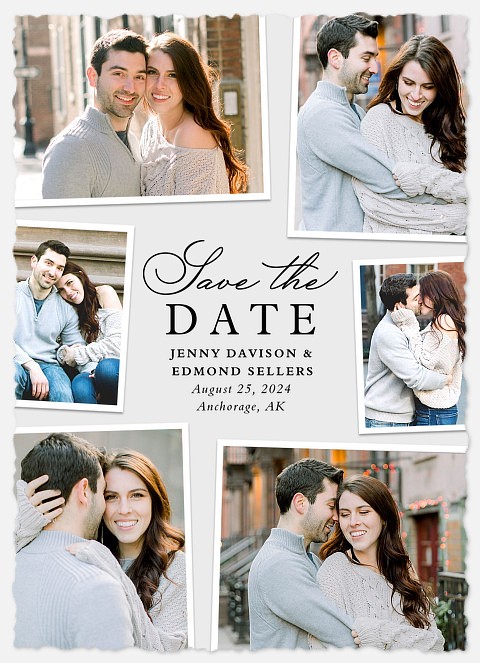 Angled Snapshots Save the Date Photo Cards