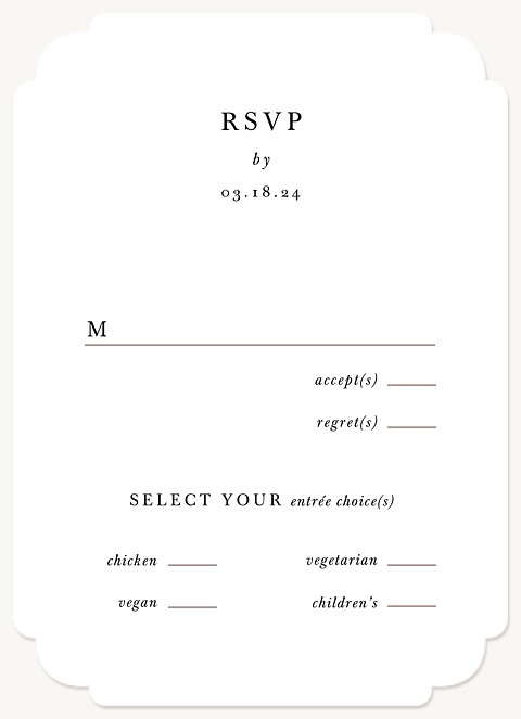 Simplicity Wedding RSVP Cards
