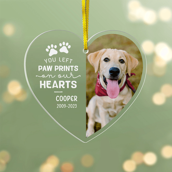 Paw Prints Personalized Ornaments