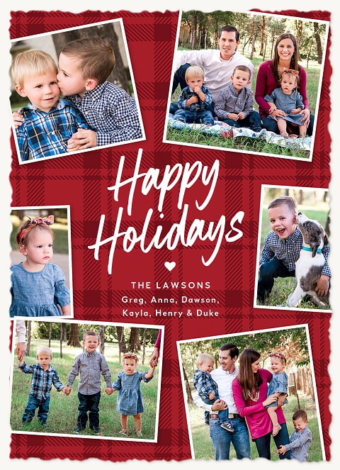 Classic Tweed Personalized Holiday Cards