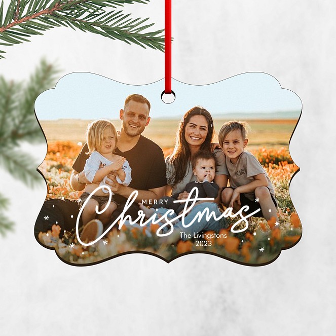 Christmas Shimmer Personalized Ornaments