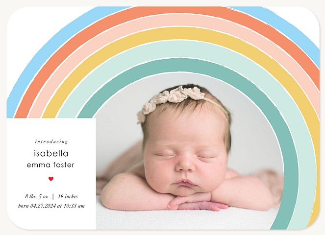 Rainbow Baby Baby Announcements