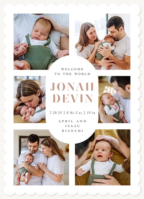 Joyful Collage Baby Announcements