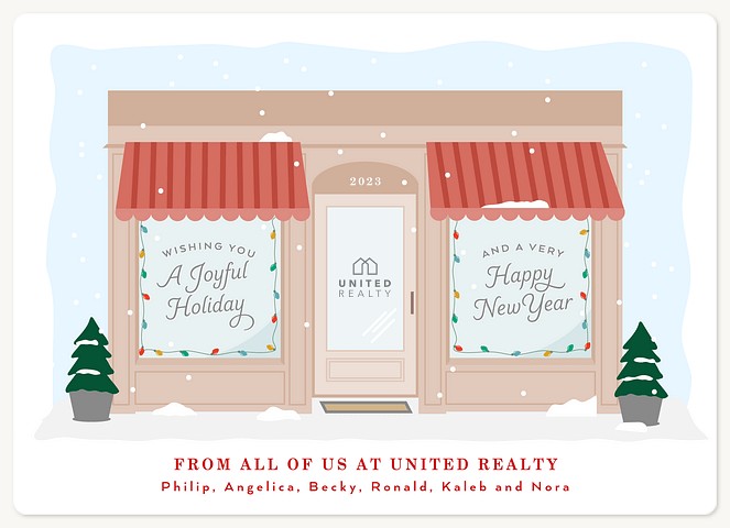 Holiday Storefront Holiday & Christmas Magnet Cards