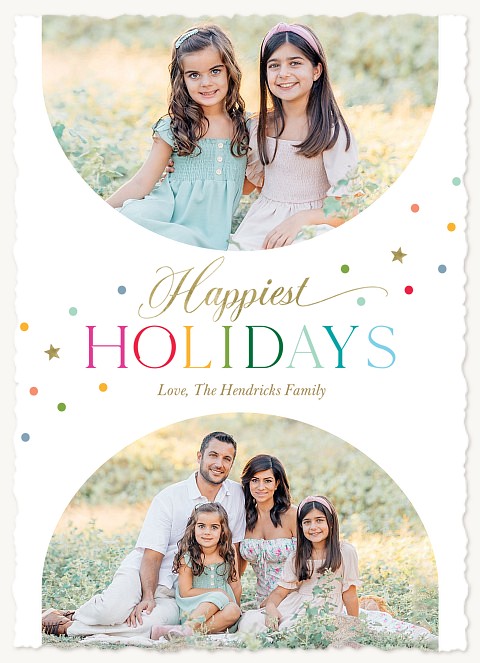 Rounded Duo Photo Holiday Cards