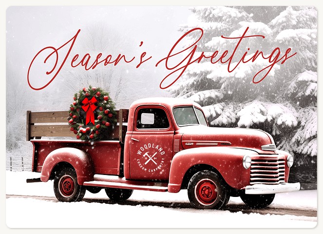 Festive Delivery Holiday & Christmas Magnet Cards