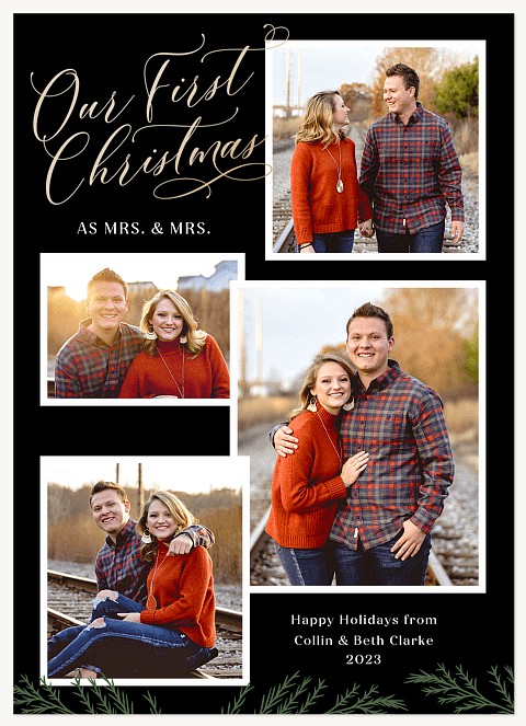 Merry Quad Personalized Holiday Cards